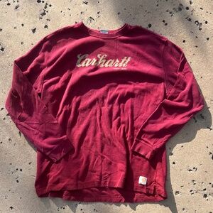 Carhartt Men's Burgundy and Red Shirt